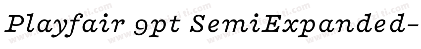 Playfair 9pt SemiExpanded字体转换
